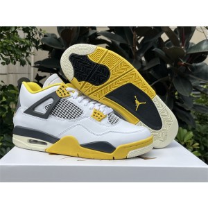 Nike Air Jordan 4 Vivid Sulfur White Yellow Shoes