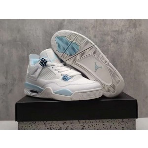 Nike Air Jordan 4 White Blue Shoes