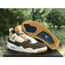 Nike Air Jordan 4 White Brown Shoes