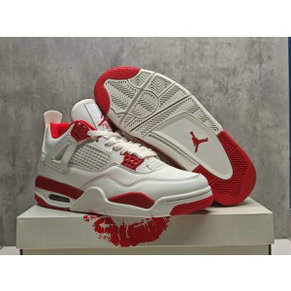 Nike Air Jordan 4 White Red Shoes 1