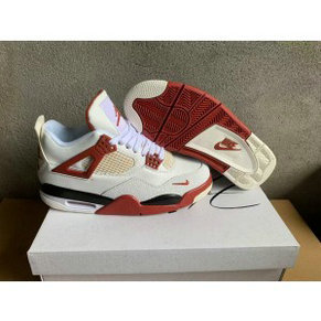 Nike Air Jordan 4 White Red Shoes