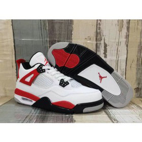 Nike Air Jordan 4 White Red Shoes