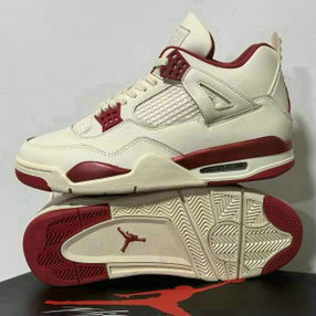Nike Air Jordan 4 White Red Shoes