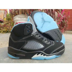 Nike Air Jordan 5 Black Blue Shoes