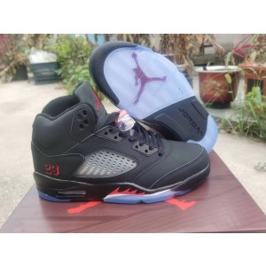 Nike Air Jordan 5 Black Red Shoes