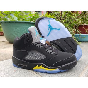 Nike Air Jordan 5 Black Yellow Shoes