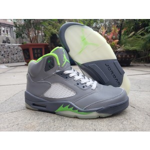 Nike Air Jordan 5 Grey Green Shoes