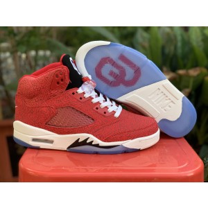 Nike Air Jordan 5 Oklahoma Sooners Red Shoes