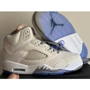 Nike Air Jordan 5 White Grey Shoes