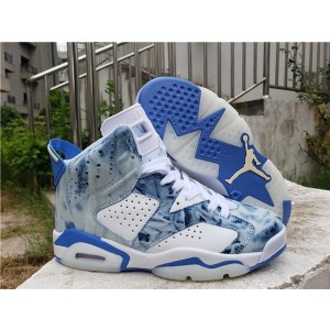 Nike Air Jordan 6 Blue White Shoes 055