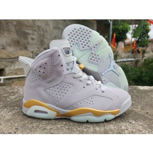 Nike Air Jordan 6 Grey Gold Shoes