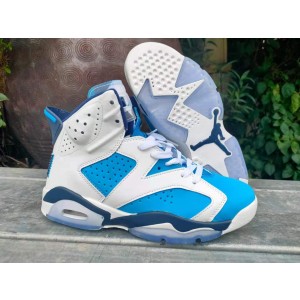 Nike Air Jordan 6 White Blue Shoes