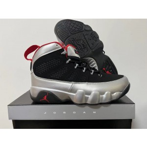 Nike Air Jordan 9 Black Silver Shoes
