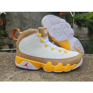 Nike Air Jordan 9 White Brown Shoes