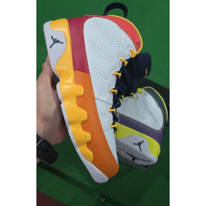 Nike Air Jordan 9 White Orange Yellow Shoes