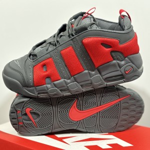 Nike Air More Uptempo LOW Grey Red Shoes