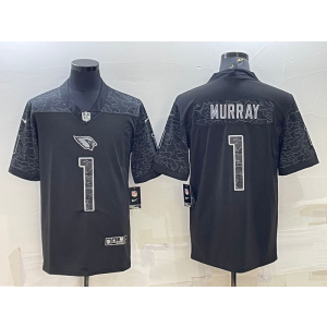 Nike Arizona Cardinals 1 Kyler Murray Black Reflective Vapor Limited Men Jersey