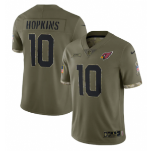 Nike Arizona Cardinals 10 DeAndre Hopkins Olive 2022 Salute To Service Limited Men Jersey