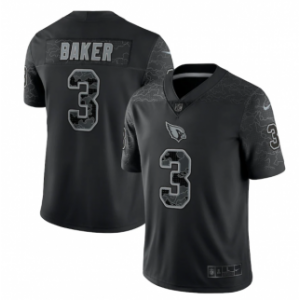 Nike Arizona Cardinals 3 Budda Baker Black Reflective Vapor Limited Men Jersey