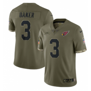 Nike Arizona Cardinals 3 Budda Baker Olive 2022 Salute To Service Limited Men Jersey