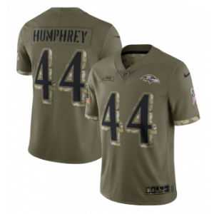 Nike Baltimore Ravens 44 Marlon Humphrey Olive 2022 Salute To Service Limited Men Jersey