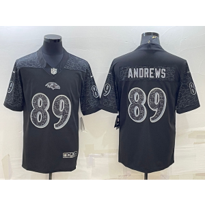Nike Baltimore Ravens 89 Mark Andrews Black Reflective Vapor Limited Men Jersey