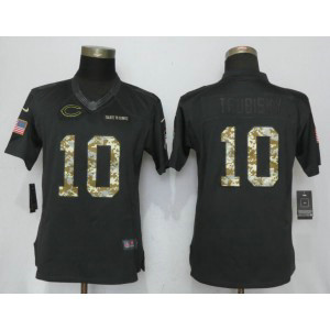 Nike Bears 10 Mitchell Trubisky Anthracite Salute to Service Limited Women Jersey