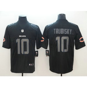 Nike Bears 10 Mitchell Trubisky Black Vapor Impact Limited Men Jersey