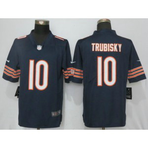 Nike Bears 10 Mitchell Trubisky Navy Vapor Untouchable Limited Men Jersey