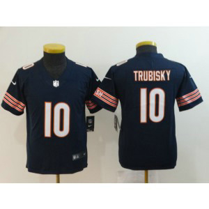Nike Bears 10 Mitchell Trubisky Navy Vapor Untouchable Limited Youth Jersey
