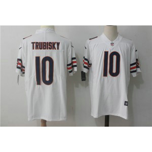 Nike Bears 10 Mitchell Trubisky White Vapor Untouchable Limited Men Jersey