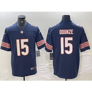 Nike Bears 15 Rome Odunze Blue Vapor Untouchable Limited Men Jersey