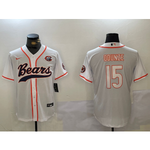 Nike Bears 15 Rome Odunze White Vapor Baseball Limited Men Jersey