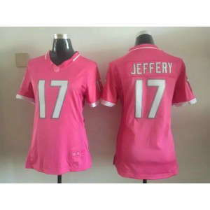 Nike Bears 17 Alshon Jeffery Pink Bubble Gum Women Jersey