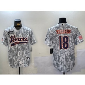 Nike Bears 18 Caleb Williams Camo Vapor Baseball Limited Men Jersey