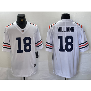 Nike Bears 18 Caleb Williams White Vapor Untouchable Limited Men Jersey