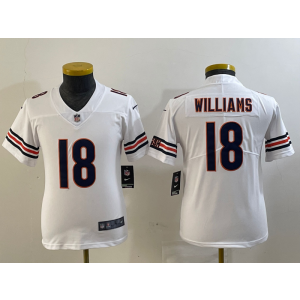 Nike Bears 18 Caleb Williams White Vapor Untouchable Limited Youth Jersey