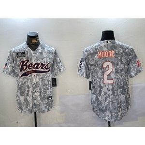 Nike Bears 2 DJ Moore Camo Vapor Baseball Limited Men Jersey