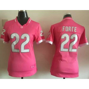 Nike Bears 22 Matt Forte Pink Bubble Gum Women Jersey