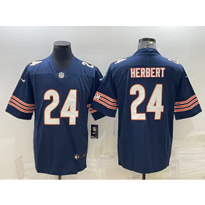 Nike Bears 24 Khalil Herbert Navy Vapor Untouchable Limited Men Jersey
