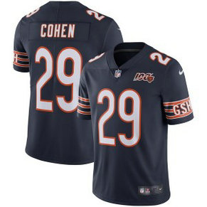 Nike Bears 29 Tarik Cohen Navy 100th Anniversary Vapor Untouchable Limited Men Jersey