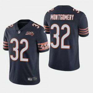 Nike Bears 32 David Montgomery Navy 100th Anniversary Vapor Untouchable Limited Men Jersey