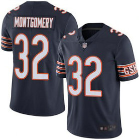 Nike Bears 32 David Montgomery Navy Vapor Untouchable Limited Men Jersey