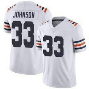 Nike Bears 33 Jaylon Johnson White Throwback Vapor Limited Men Jersey