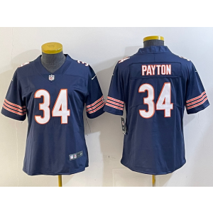 Nike Bears 34 Walter Payton Blue Vapor Untouchable Limited Women Jersey