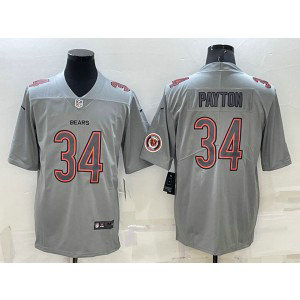 Nike Bears 34 Walter Payton Gray Atmosphere Fashion Vapor Limited Men Jersey