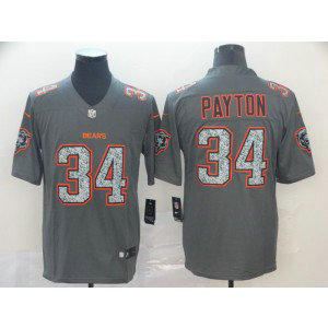 Nike Bears 34 Walter Payton Gray Static Vapor Untouchable Limited Men Jersey