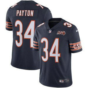 Nike Bears 34 Walter Payton Navy 100th Anniversary Vapor Untouchable Limited Men Jersey