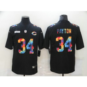 Nike Bears 34 Walter Payton Rainbow Black Limited Men Jersey
