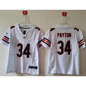 Nike Bears 34 Walter Payton White F.U.S.E. Vapor Limited Women Jersey(Run Small)
